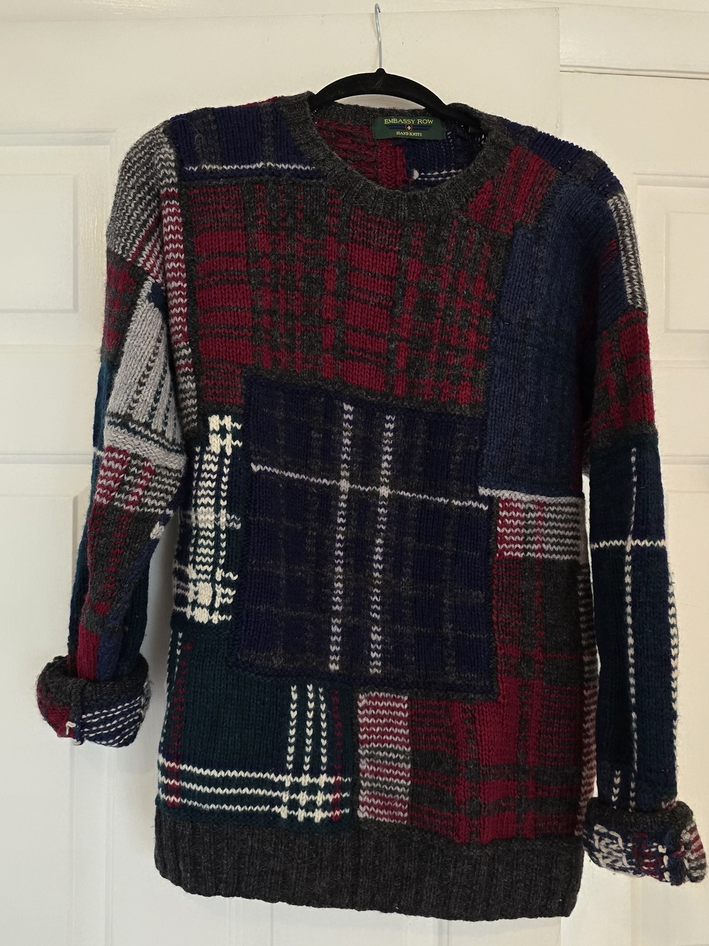 Multicolor Patchwork Knit Sweater - Oversized Look - Picture 2 of 5